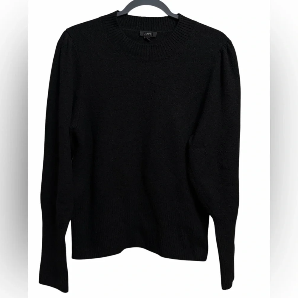 J. Crew Black Wool Blend Knit Sweater